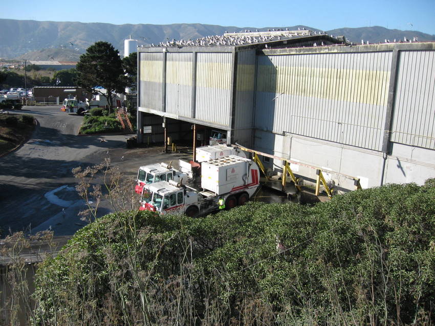 cleaning up the trucks